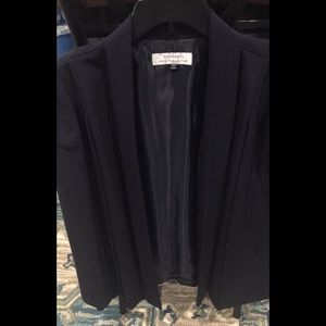 Shawl Collar Cape Sleeve jacket Navy